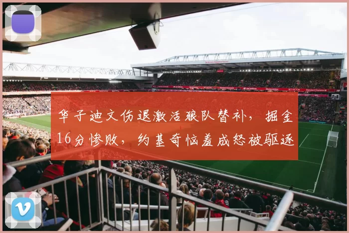 华子迪文伤退激活狼队替补，掘金16分惨败，约基奇恼羞成怒被驱逐